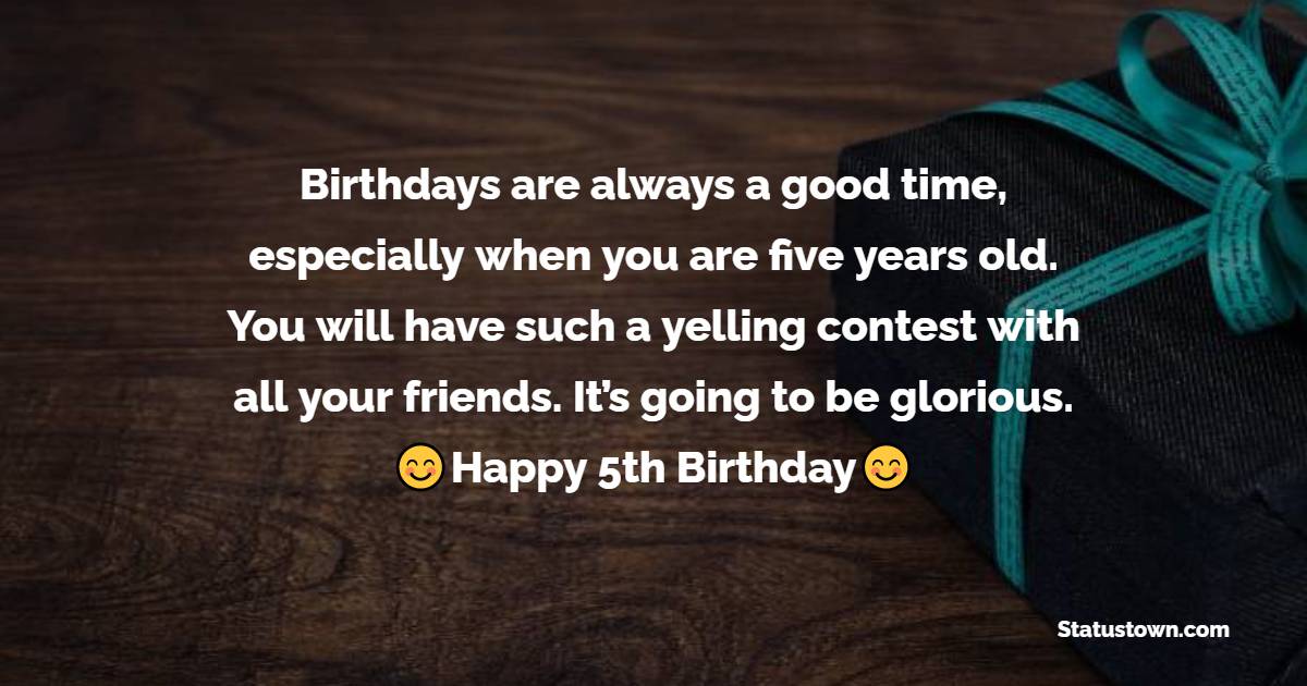 Best 5th Birthday Wishes