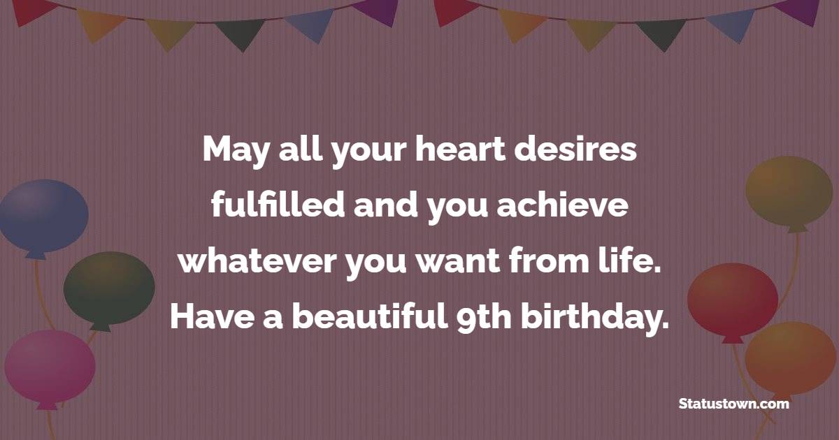 9th Birthday Wishes