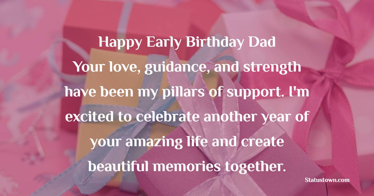 Advance Birthday Wishes For Dad