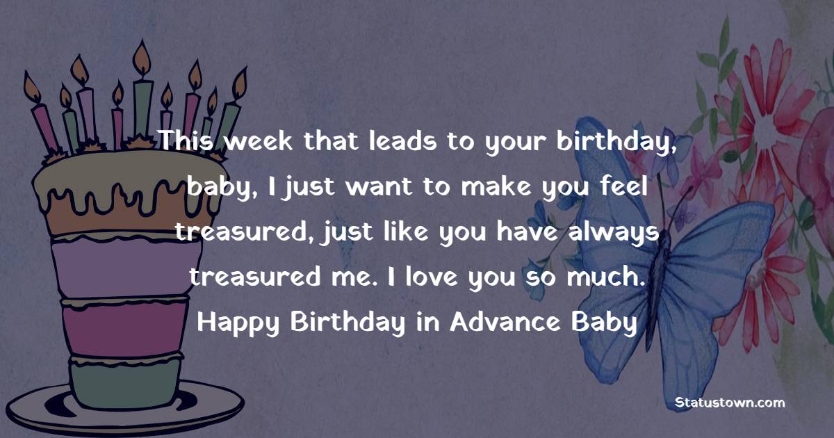 Beautiful Advance Birthday Wishes for Boyfriend