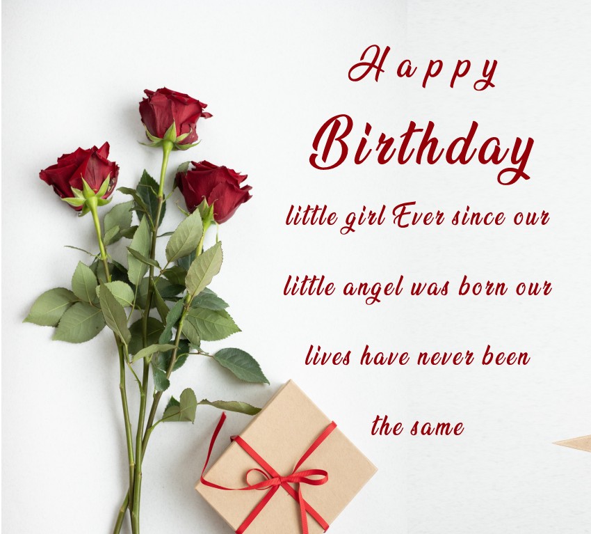  little girl! Ever since our little angel was born, our lives have never been the same.   - Birthday Wishes for Baby Girl
