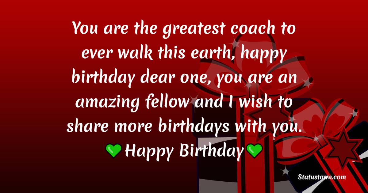 Unique Birthday Wishes for Coach