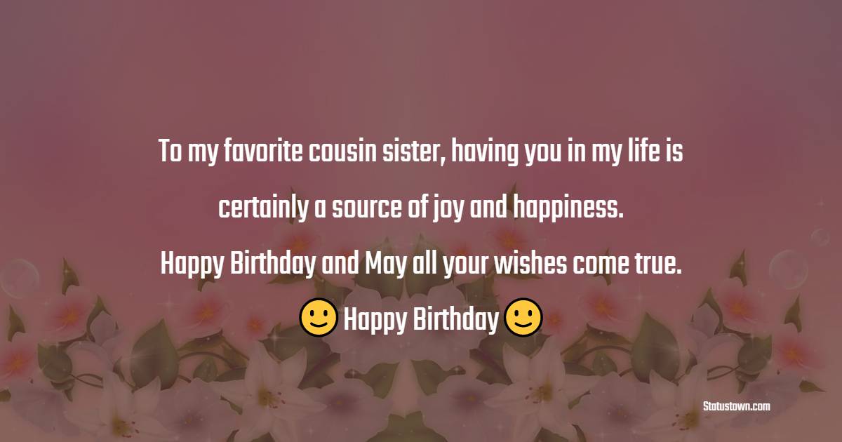 Unique Birthday Wishes for Cousin Sister