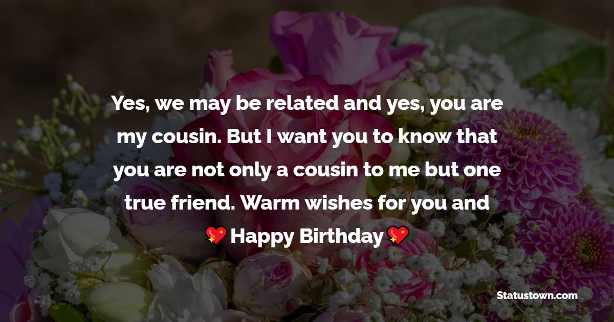 Simple Birthday Wishes for Cousin Sister