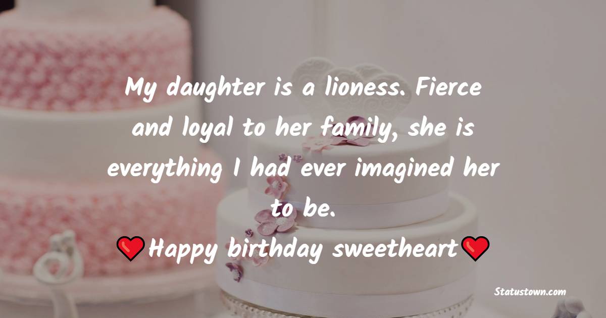 Lovely Birthday Wishes for Daughter