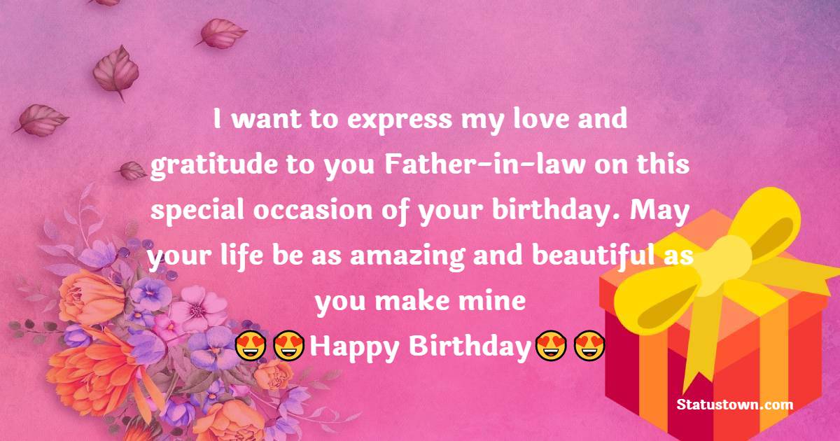 Sweet Birthday Wishes for Father in Law