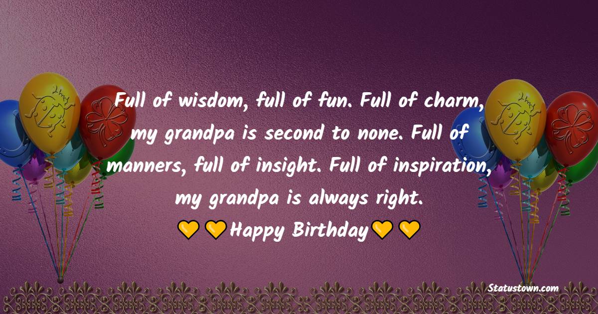 Best Birthday Wishes for Grandfather
