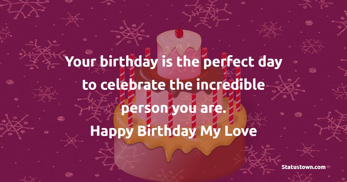 Your birthday is not just a day; it's a celebration of the love we ...