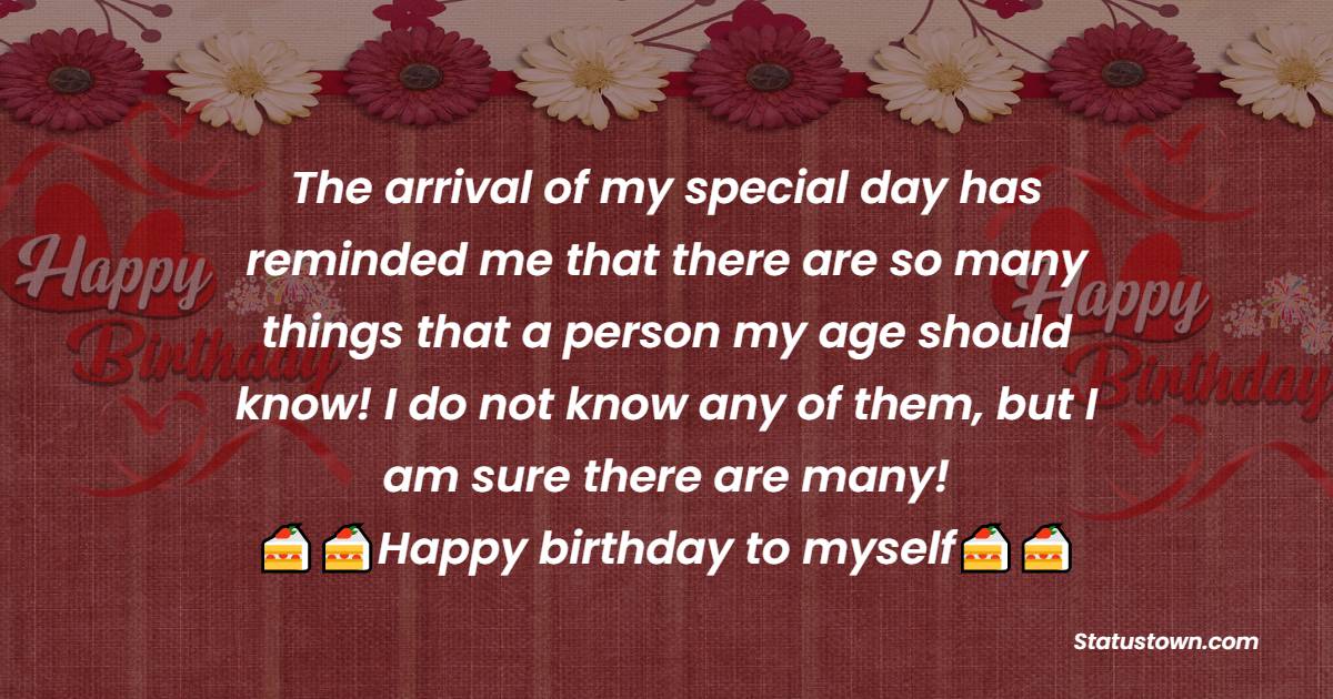 latest  Birthday Wishes for Myself
