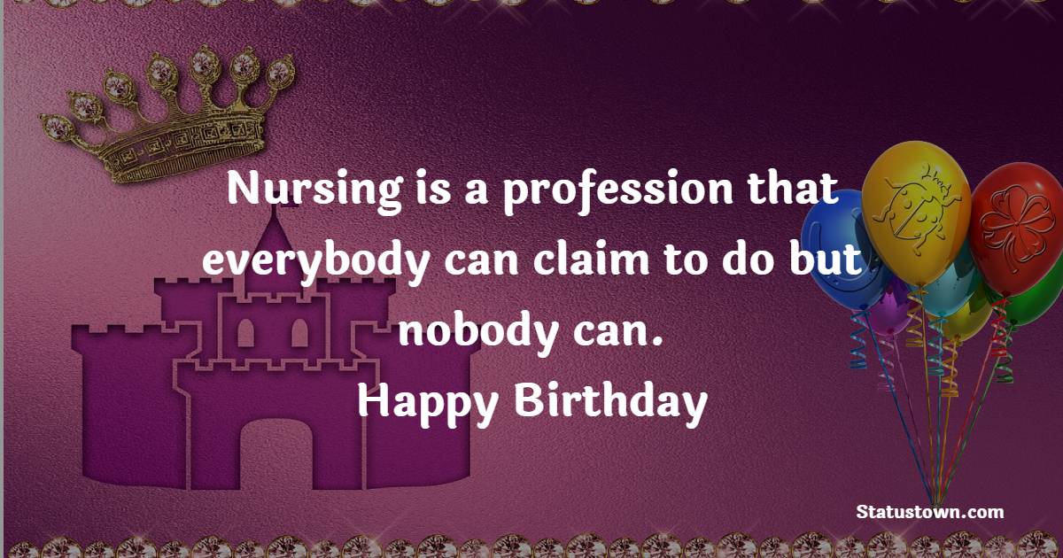 Touching Birthday Wishes for Nurse