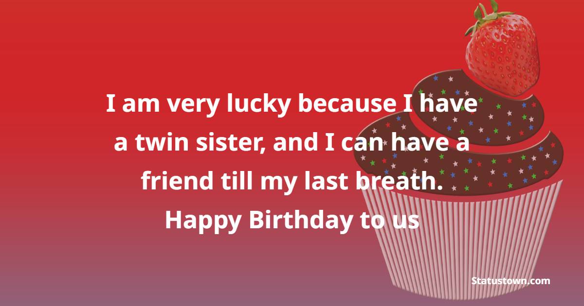 Amazing Birthday Wishes for Twin Sister