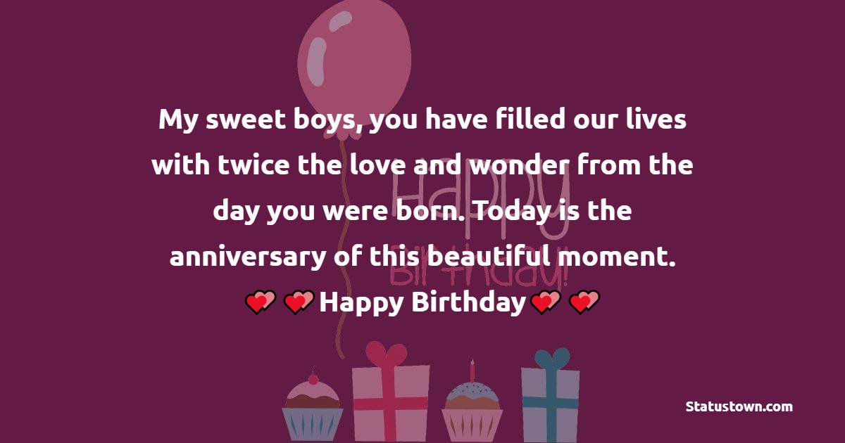 Short Birthday Wishes for Twins