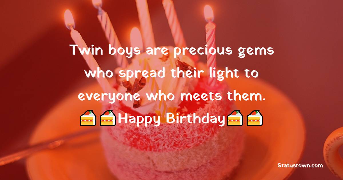 Birthday Text for Twins