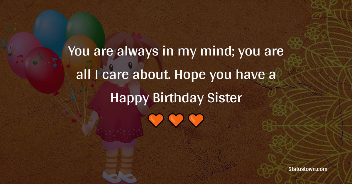 Simple Birthday Wishes for Younger Sister