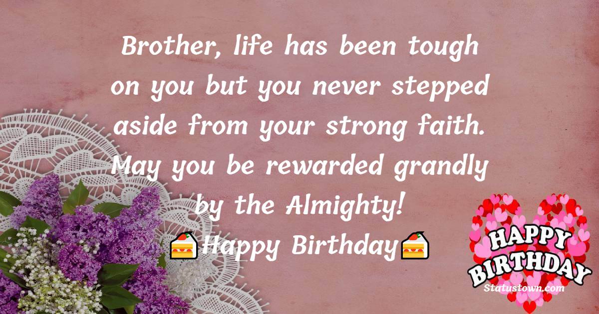 Islamic Birthday Wishes for Brother