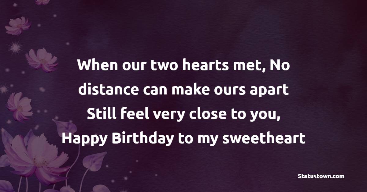 Heart Touching Long Distance Birthday wishes for Husband
