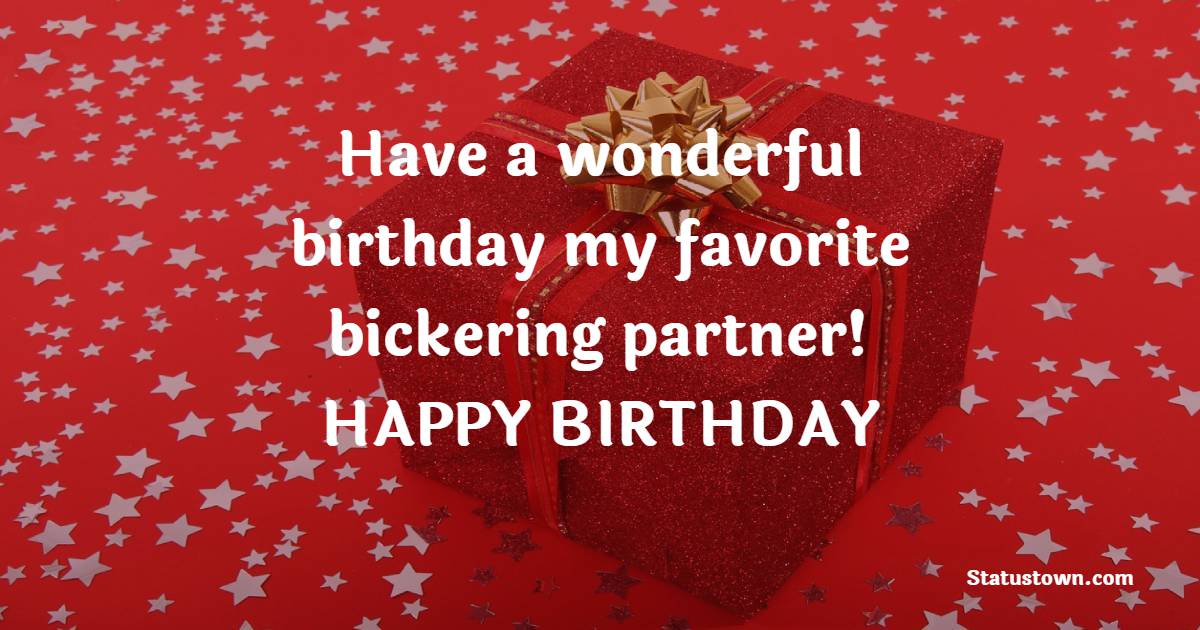 Have a wonderful birthday my favorite bickering partner! - Lovely Birthday for Brother