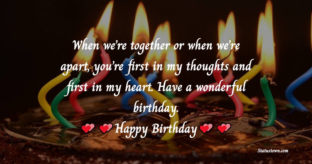 Heart Touching Romantic Birthday Wishes