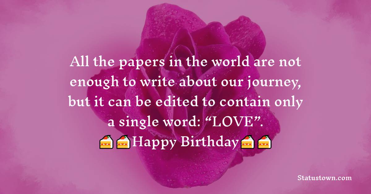 Touching Romantic Birthday Wishes