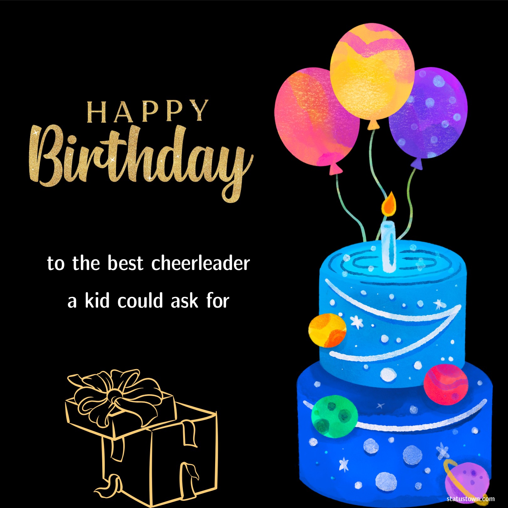 Happy Birthday To The Best Cheerleader A Kid Could Ask For Birthday 