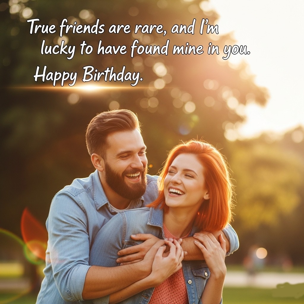 True friends are rare, and I’m lucky to have found mine in you. Happy Birthday