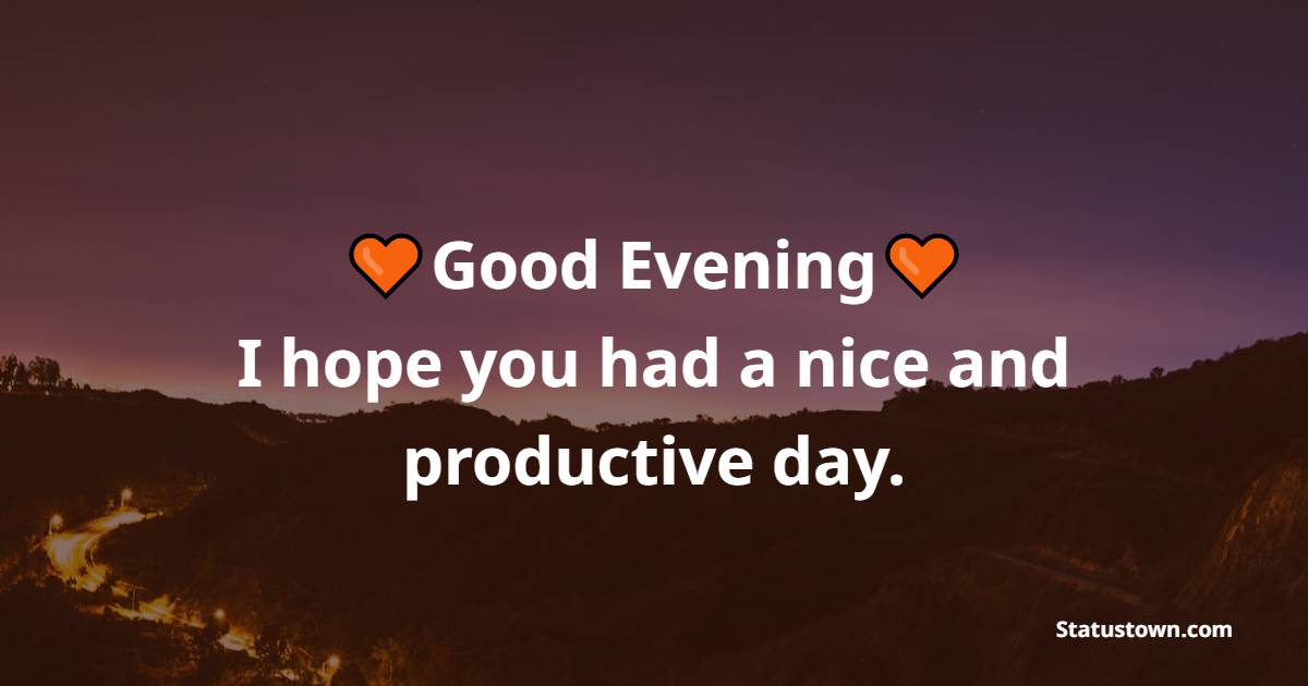 Short good evening messages