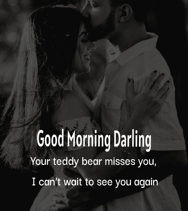 Good morning darling. Your teddy bear misses you, I can’t wait to see you again. - Good Morning Messages For Girlfriend