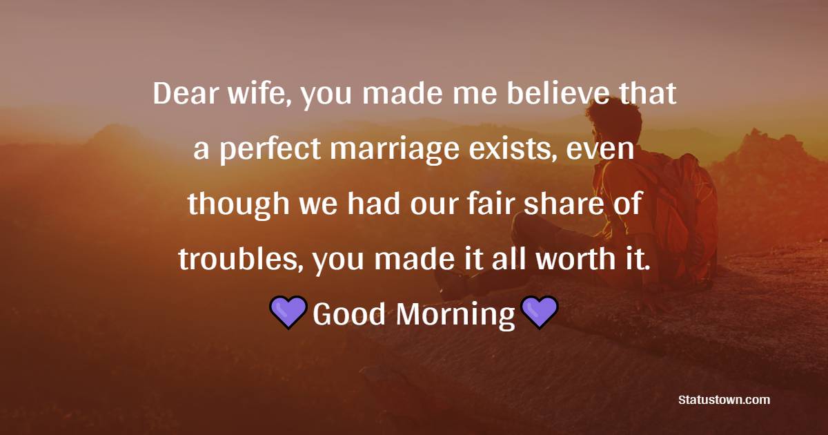 Heart Touching good morning messages for wife