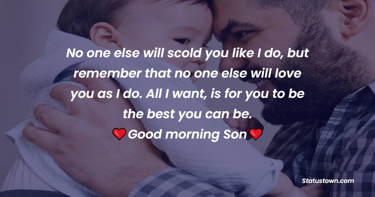 Touching good morning messages for son 