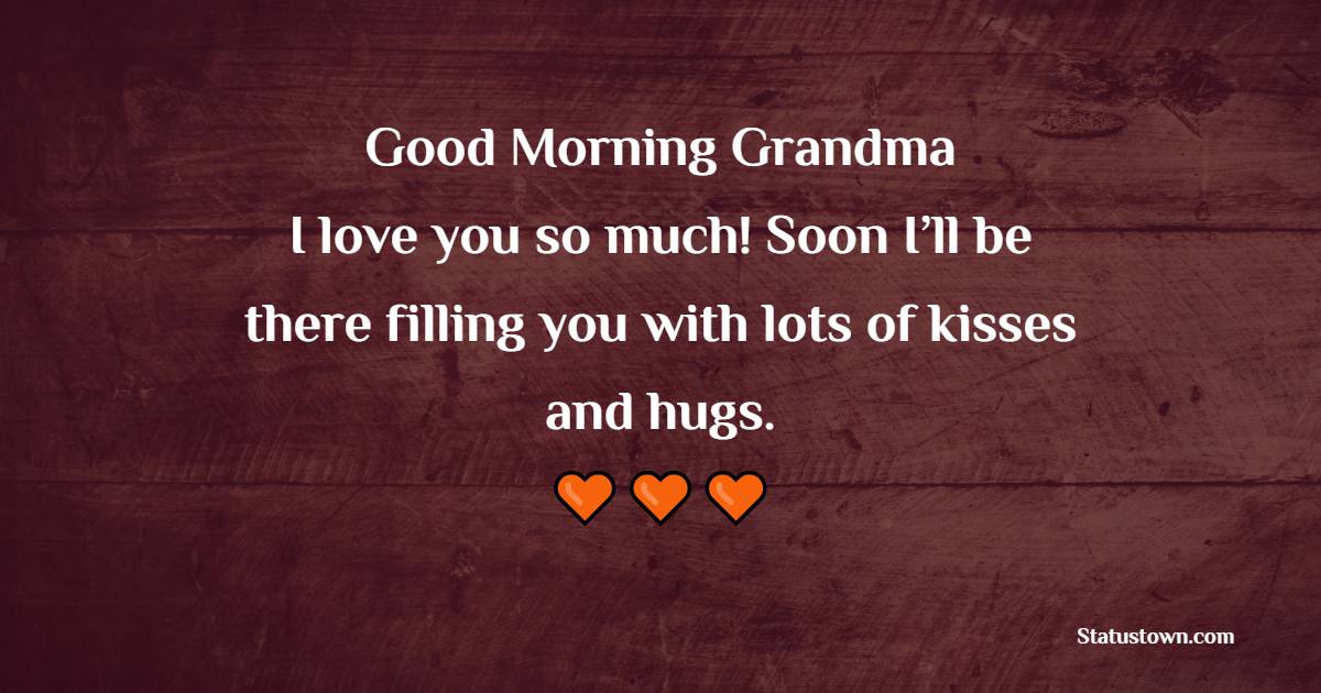 Good morning, grandma, I love you so much! Soon I’ll be there filling you with lots of kisses and hugs. - Good Morning messages for Grandmother 