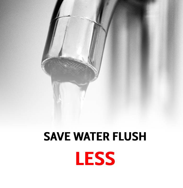 Save water flush less