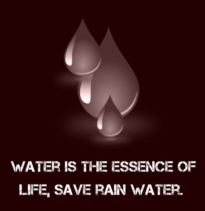 Water is the essence of life, save rain water. - Save Water Slogans