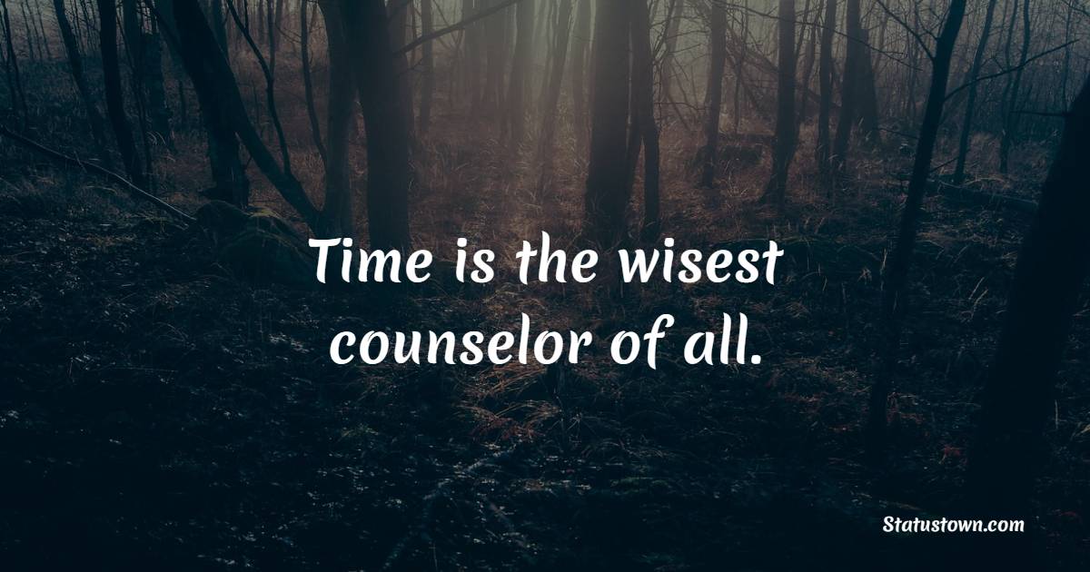 Time is the wisest counselor of all. - Value of Time Quotes 