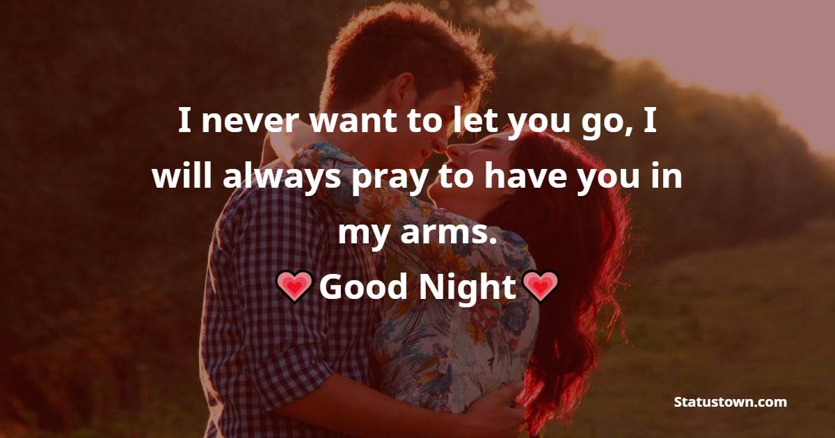 I never want to let you go, I will always pray to have you in my arms. Good night my love - good night Messages For Girlfriend