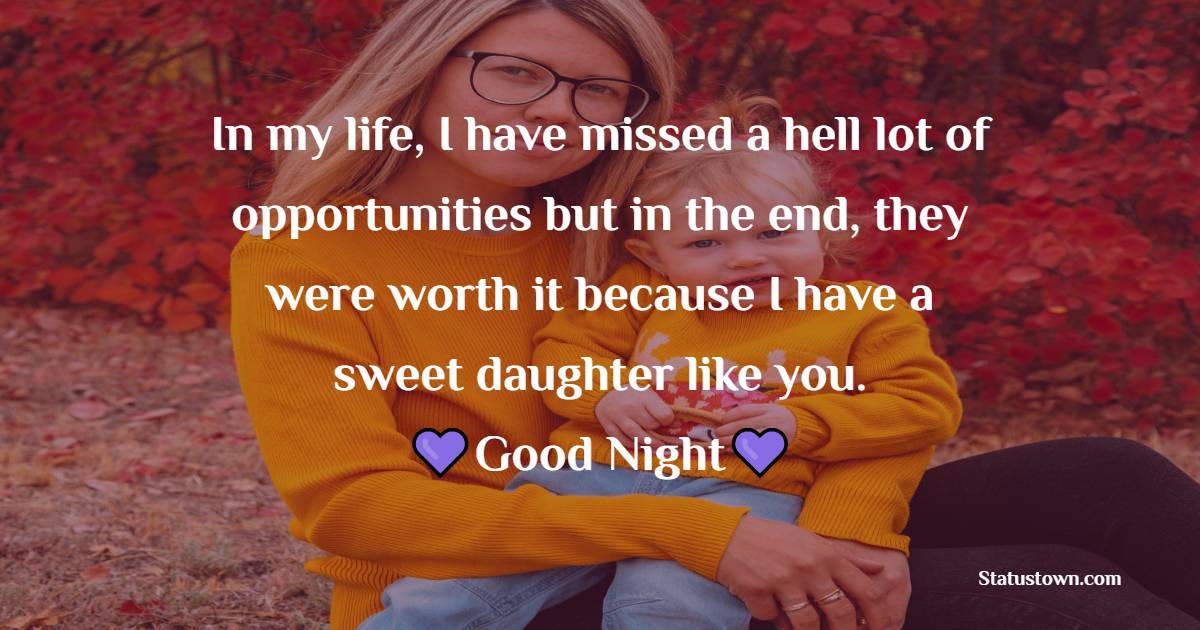 good night Messages For daughter