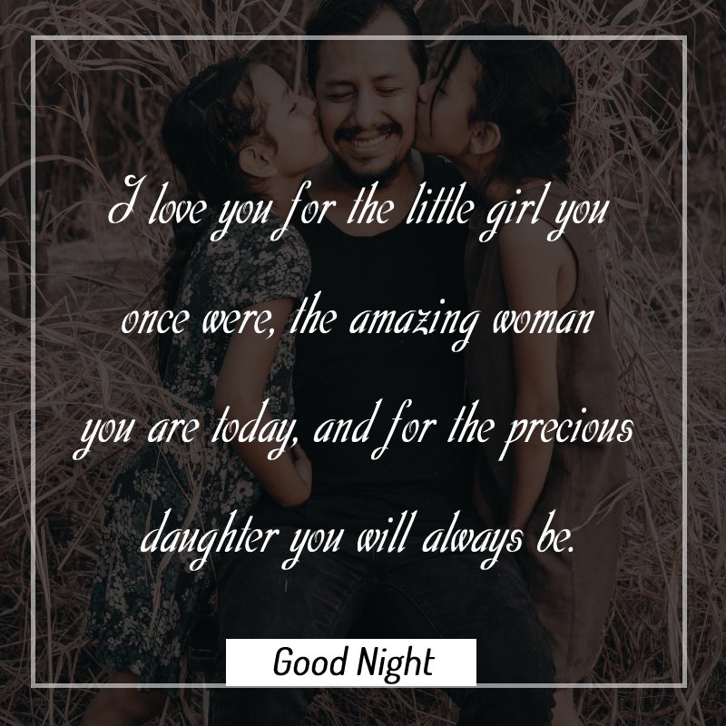 Sweet good night messages for daughter