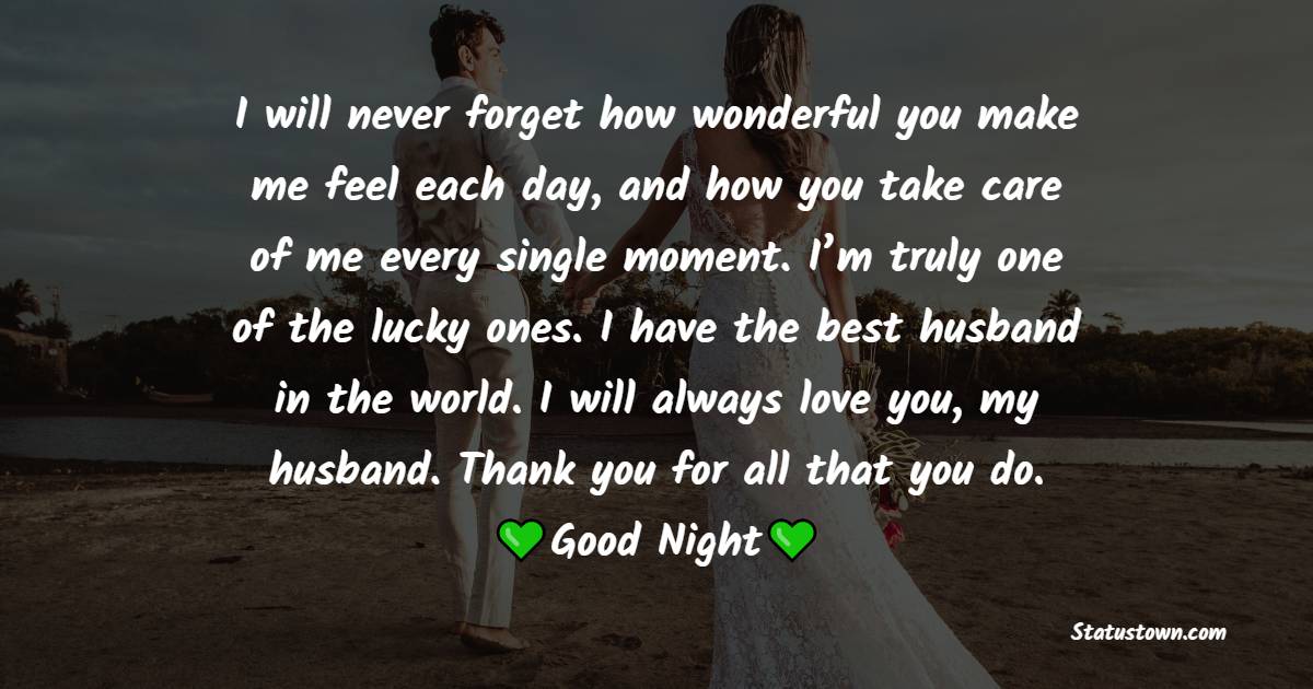 Lovely good night messages for husband