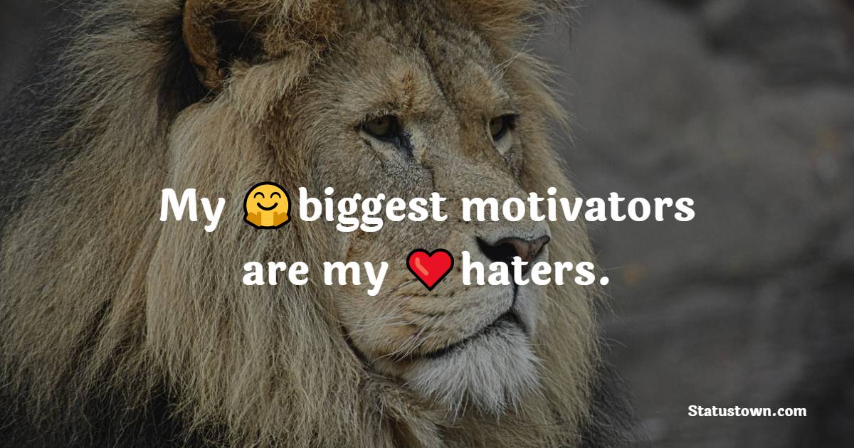 My biggest motivators are my haters. - Positive Quotes