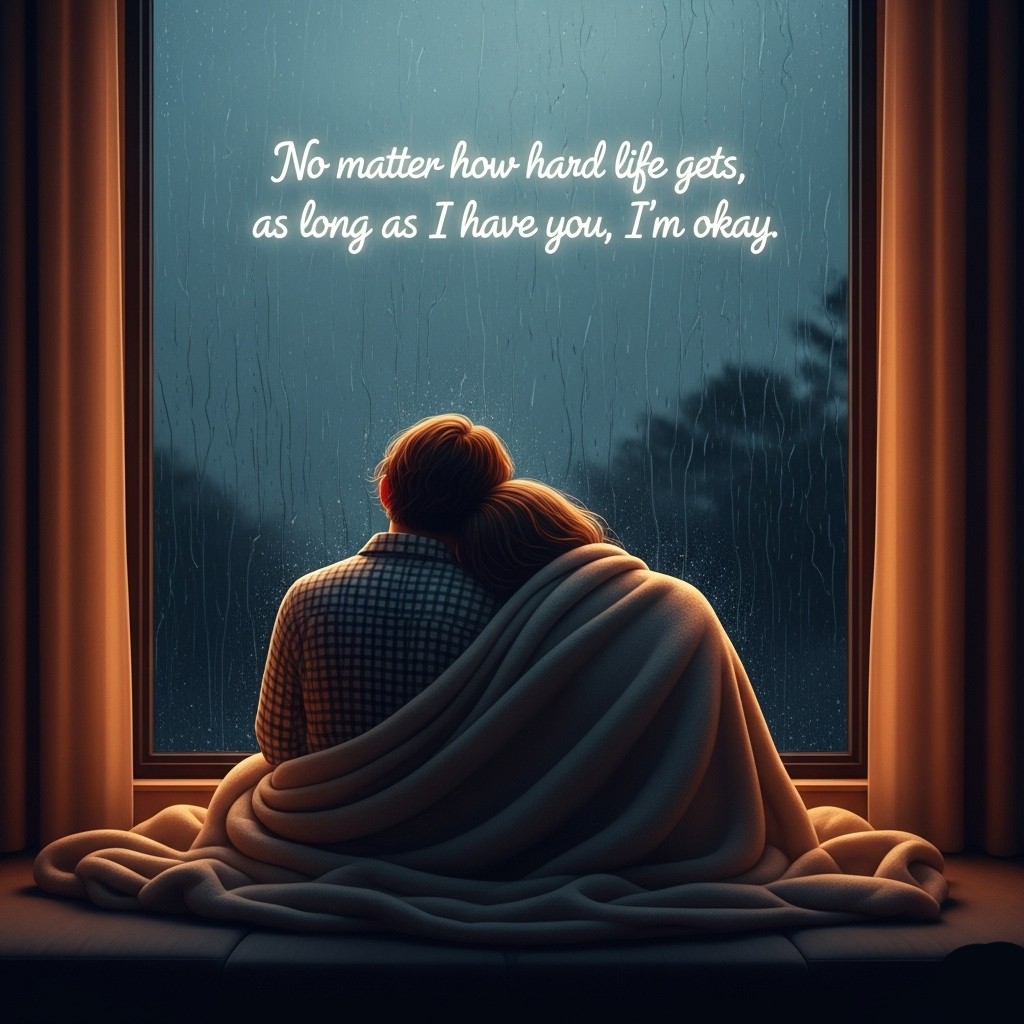 No matter how hard life gets, as long as I have you, I’m okay.