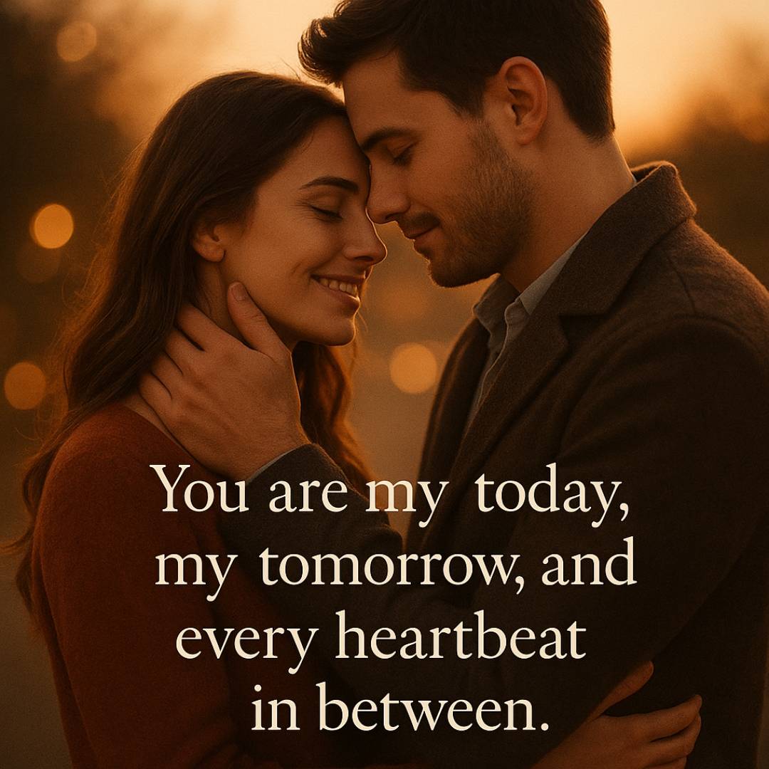 You are my today, my tomorrow, and every heartbeat in between.