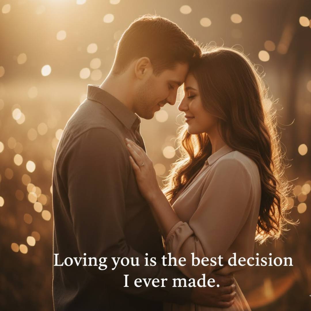 Loving you is the best decision I ever made.