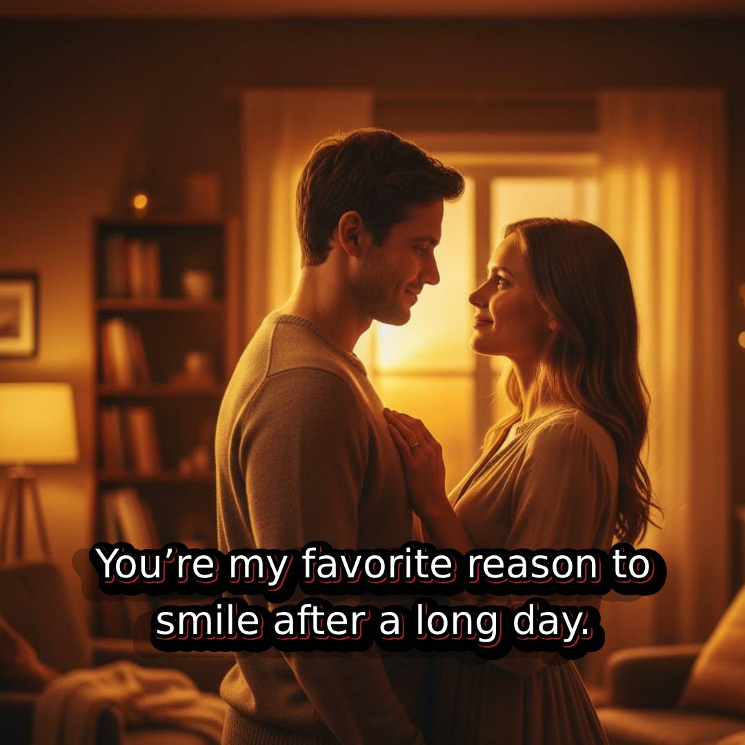You’re my favorite reason to smile after a long day.