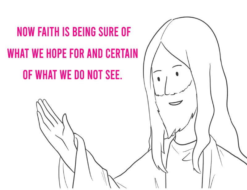 Now faith is being sure of what we hope for and certain of what we do not see.