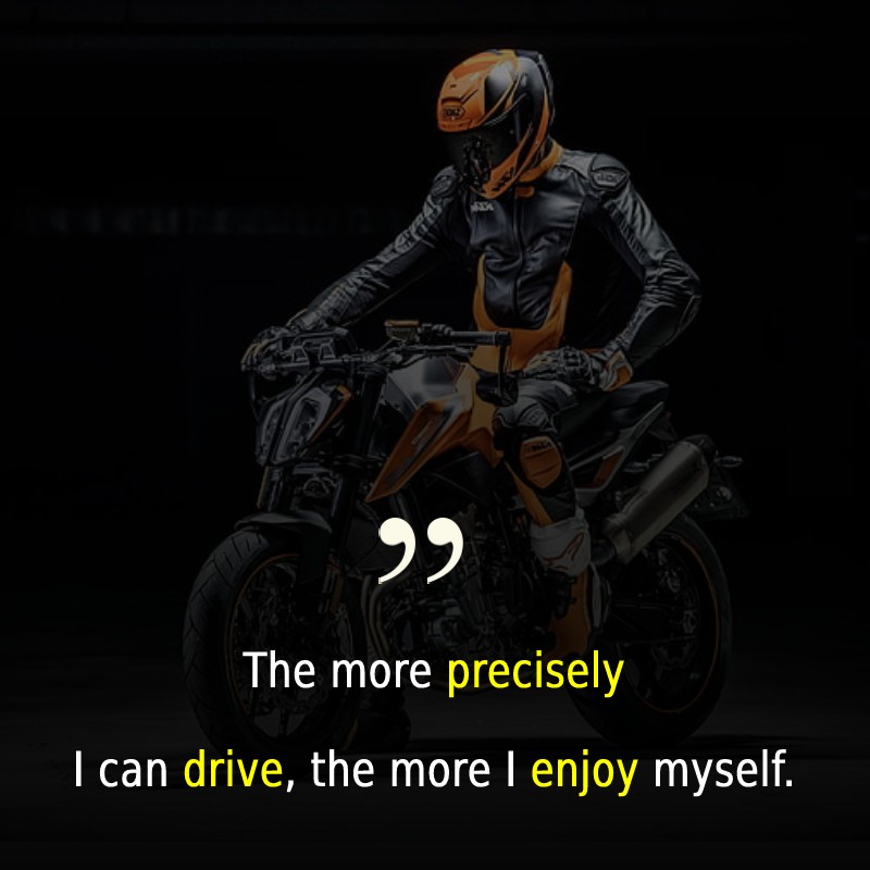 The more precisely I can drive the more I enjoy myself. - 365 Quotes