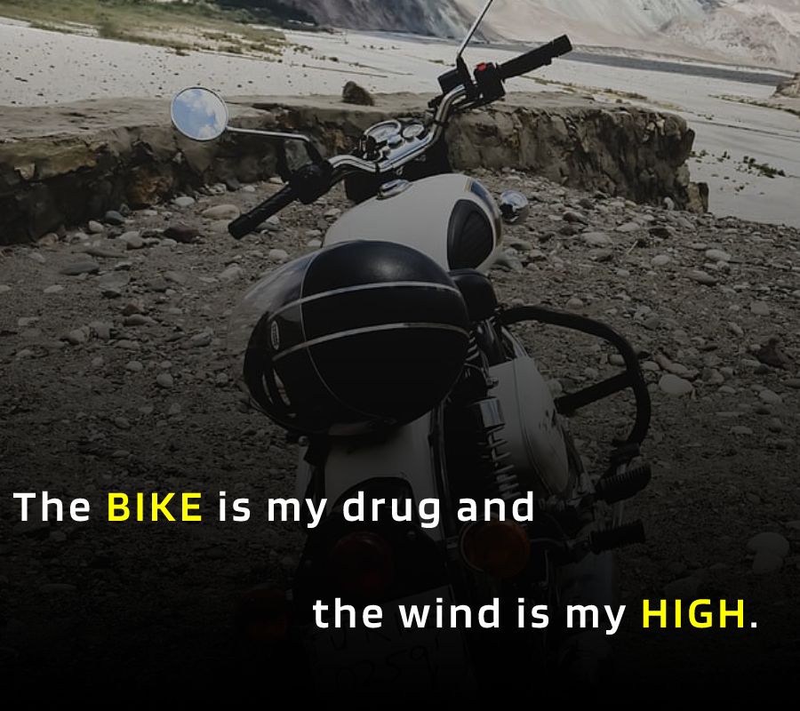 The bike is my drug and the wind is my high. - Bullet Bike Status 