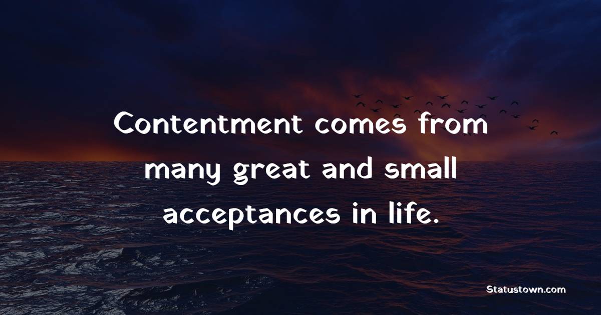 Amazing contentment quotes