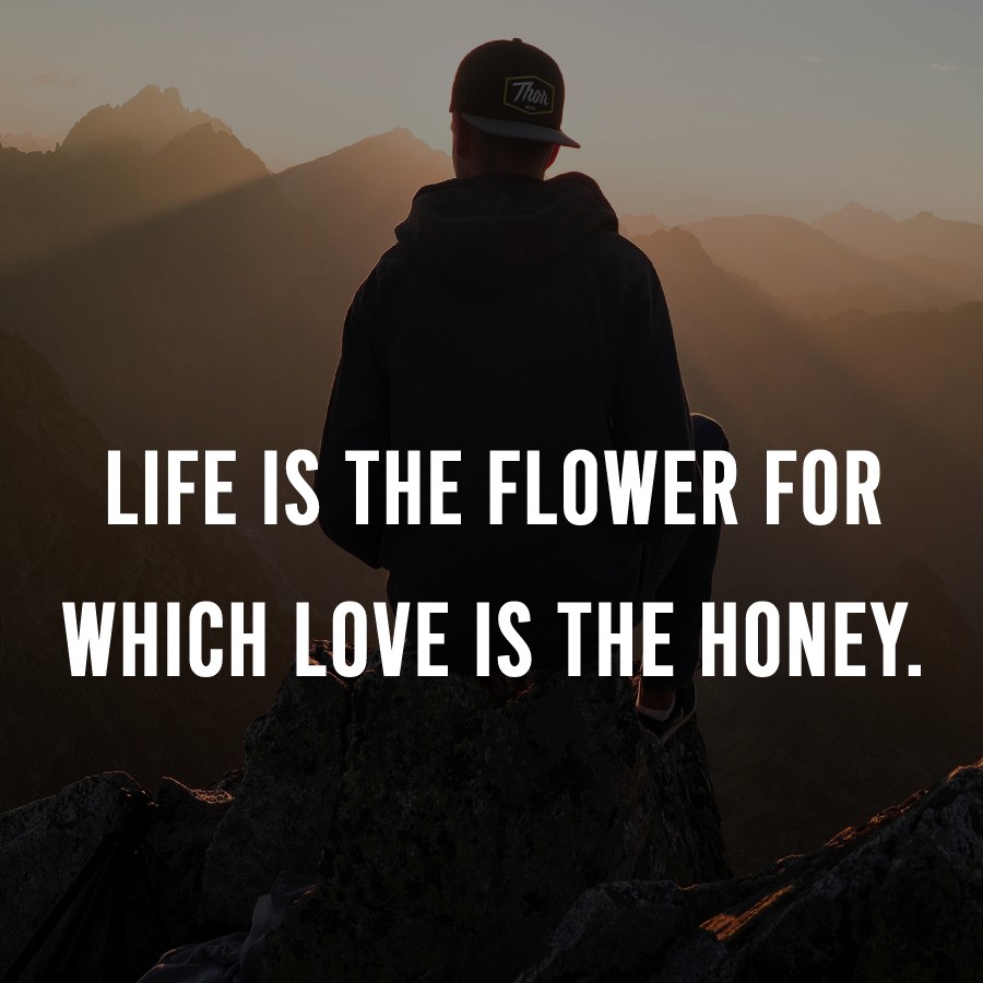 Life is the flower for which love is the honey. - Deep Quotes 