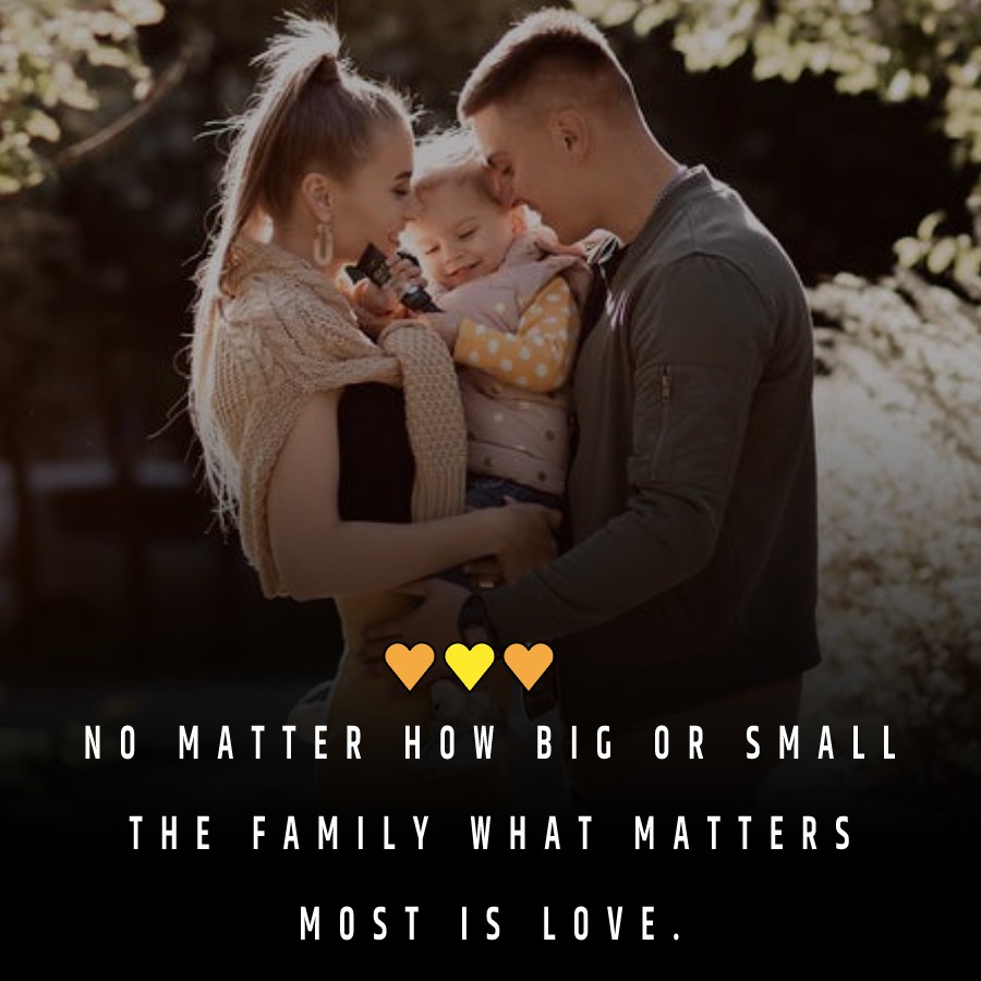 No matter how big or small the family, what matters most is love. - Family Quotes