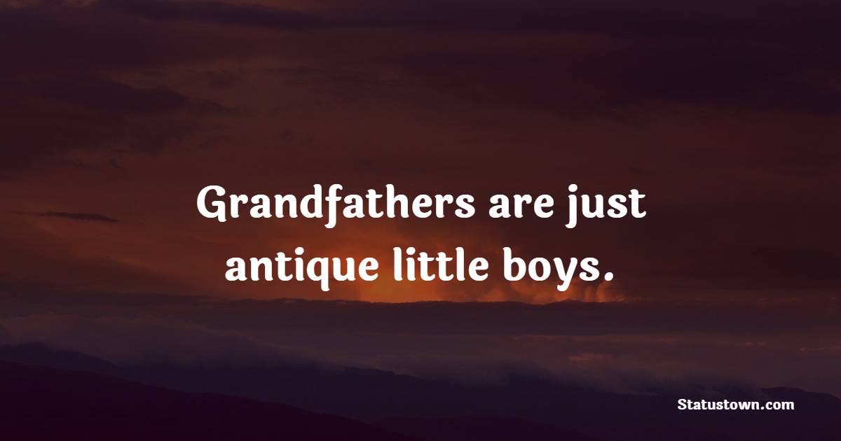 Grandfathers are just antique little boys. - Grandfather Quotes 