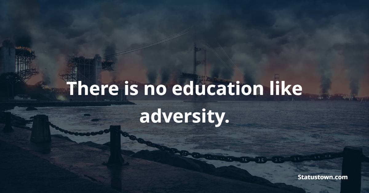 There is no education like adversity. - Hardship Quotes 